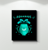 Aquarius Wrapped Canvas 8x10 | Zodiac Series 2 - Beyond T-shirts