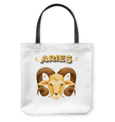 Aries Basketweave Tote Bag | Zodiac Series 2 - Beyond T-shirts