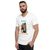 Be Bold Be Fearless Unisex Short Sleeve V-Neck T-Shirt - Beyond T-shirts