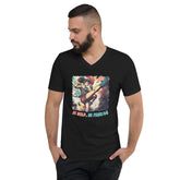 Be Bold Be Fearless Unisex Short Sleeve V-Neck T-Shirt - Beyond T-shirts