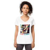 Be Bold Be Fearless Women’s Fitted V-Neck T-Shirt - Beyond T-shirts