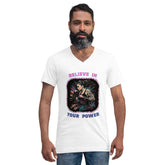 Believe In Your Power Unisex Short Sleeve V-Neck T-Shirt - Beyond T-shirts