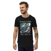 Blue Is Calling Men's Curved Hem T-Shirt - Beyond T-shirts