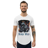 Born Wild Men's Curved Hem T-Shirt - Beyond T-shirts