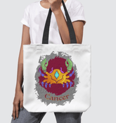 Cancer Basketweave Tote Bag | Zodiac Series 11 - Beyond T-shirts