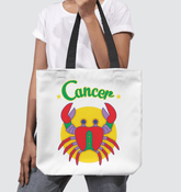 Cancer Basketweave Tote Bag | Zodiac Series 5 - Beyond T-shirts