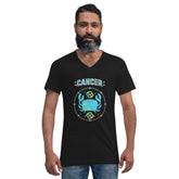 Cancer Unisex Short Sleeve V-Neck T-Shirt | Zodiac Series 1 - Beyond T-shirts