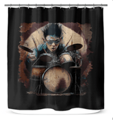Dancing On The Drums Shower Curtain - Beyond T-shirts