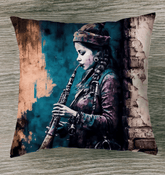 Emotion Through The Reeds Outdoor Pillow - Beyond T-shirts