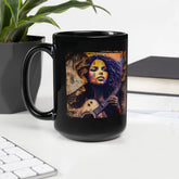 Fingers Dance Guitar Sings Black Glossy Mug - Beyond T-shirts