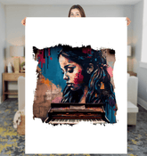 Fingers Dance On Keys Sherpa Blanket - Beyond T-shirts