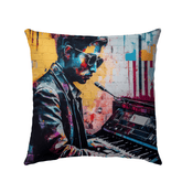 Fingers On Fire Outdoor Pillow - Beyond T-shirts