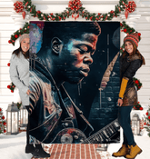 Fingers On Fire, Strings Ablaze Sherpa Blanket - Beyond T-shirts