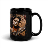 Flowing Passion Roaring Guitar Black Glossy Mug - Beyond T-shirts