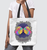 Gemini Basketweave Tote Bag | Zodiac Series 11 - Beyond T-shirts