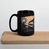 Gettin' Jazzy On Piano Black Glossy Mug - Beyond T-shirts