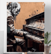 Gettin' Jazzy On Piano Sherpa Blanket - Beyond T-shirts