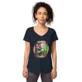 Go Hard Or Go Home Women’s Fitted V-Neck T-Shirt - Beyond T-shirts