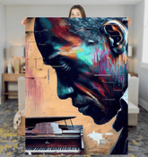 Groovin' On The Keys Sherpa Blanket - Beyond T-shirts