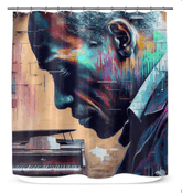 Groovin' On The Keys Shower Curtain - Beyond T-shirts