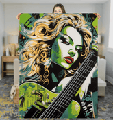 Guitar Has Grit and Excitement Sherpa Blanket Towel