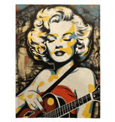 Guitar Sherpa Blanket Towel Front View