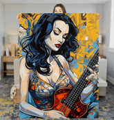 Guitar Sherpa Blanket - Front View