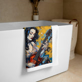 Guitar Is a Small Orchestra Towel Front View