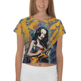 Guitar Is a Voice Crop Tee Front View