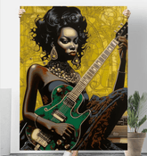 Guitar Is My Best Friend Sherpa Blanket - Front View