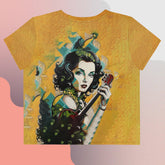 Guitar Is My Language Crop Tee Front View