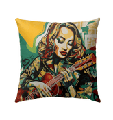 Guitar Outdoor Pillow Towel - Front View