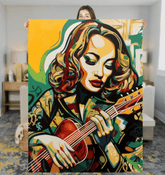 Guitar is Self-Expression Sherpa Blanket - Product Image