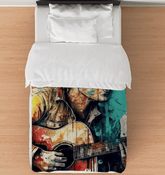 Guitar Speaks, I Listen Comforter - Twin - Beyond T-shirts