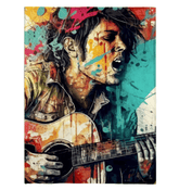 Guitar Speaks, I Listen Sherpa Blanket - Beyond T-shirts