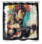 Guitar Speaks, I Listen Shower Curtain - Beyond T-shirts