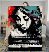 Her Fingers Sing Stories Sherpa Blanket - Beyond T-shirts