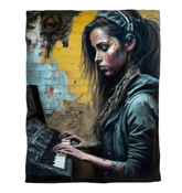 Her Heart Beats Music Duvet Cover - Beyond T-shirts