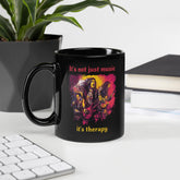 It's Therapy Black Glossy Mug - Beyond T-shirts