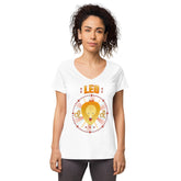 Leo Women’s Fitted V-Neck T-Shirt | Zodiac Series 1 - Beyond T-shirts