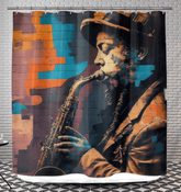 Let The Sax Speak Shower Curtain - Beyond T-shirts