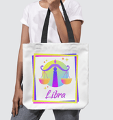 Libra Basketweave Tote Bag | Zodiac Series 3 - Beyond T-shirts