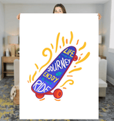 Life Is A Journey Sherpa Blanket - Beyond T-shirts