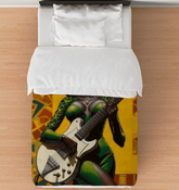 Love Playing Guitar Duvet Cover