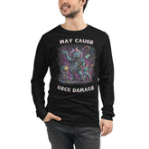 May Cause Neck Damage Unisex Long Sleeve Tee - Beyond T-shirts