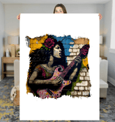 Music Fills Her Soul Sherpa Blanket - Beyond T-shirts
