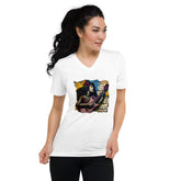 Music Fills Her Soul Unisex Short Sleeve V-Neck T-Shirt - Beyond T-shirts