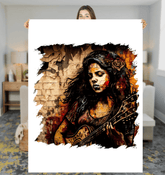 Music Is Her Escape Sherpa Blanket - Beyond T-shirts