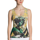 Musical Paintbrush Sublimation Cut Sew Tank Top - Front View