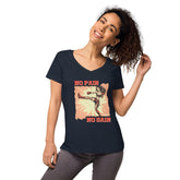 No Pain No Gain Women’s Fitted V-Neck T-Shirt - Beyond T-shirts